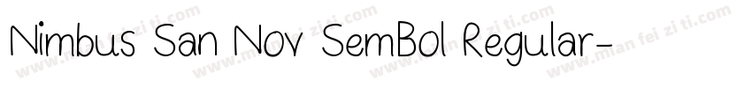 Nimbus San Nov SemBol Regular字体转换